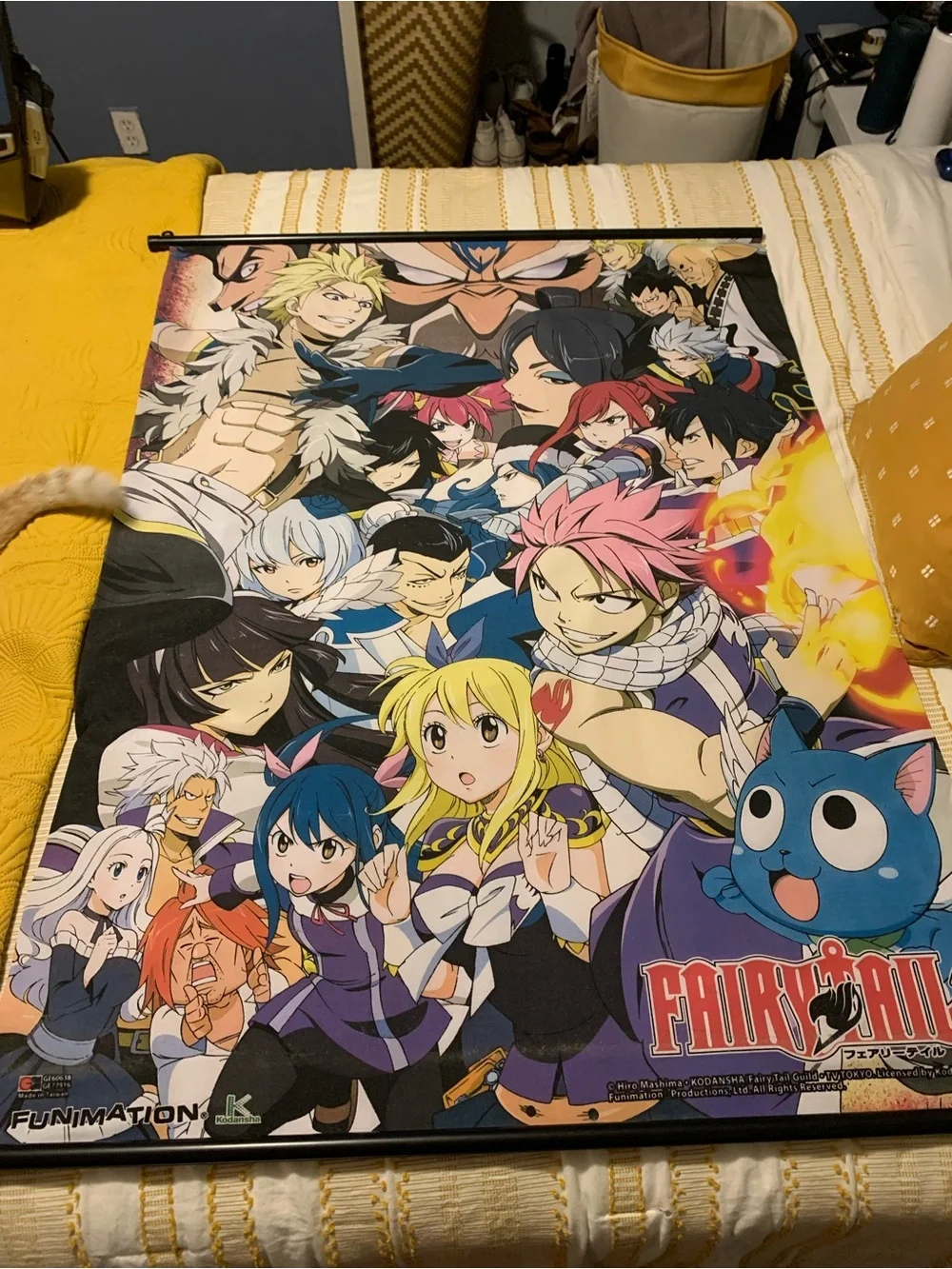 Fairy Tail Anime Wall Scroll Poster - Colorful Character Collage